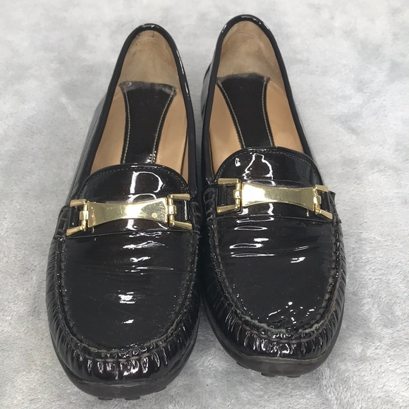 Vaneli Brown Shimmer Leather Driving Loafer Womens Size 7.5 A - Picture 1 of 12